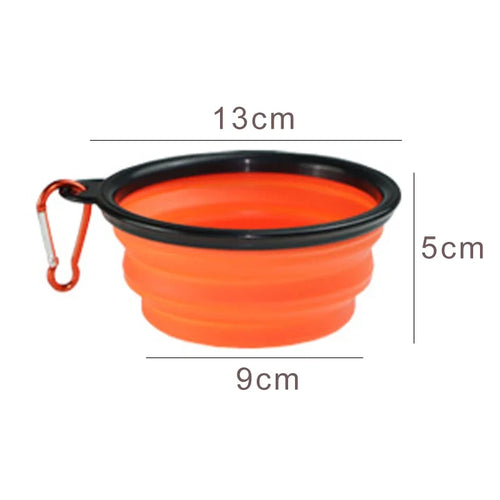 350ml Collapsible Dog Pet Folding Silicone Bowl Outdoor Travel