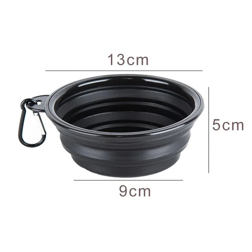 350ml Collapsible Dog Pet Folding Silicone Bowl Outdoor Travel