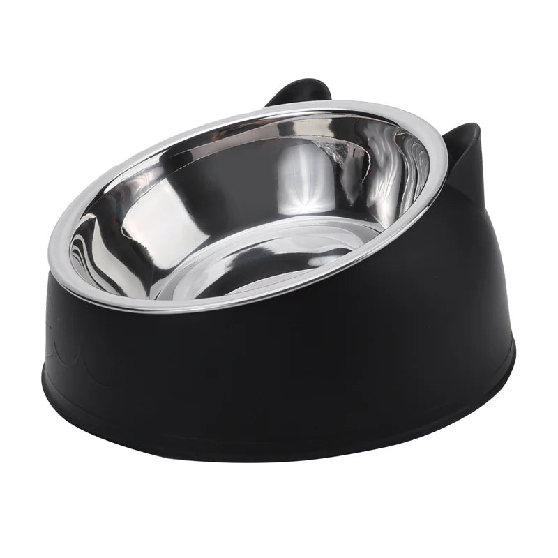 100ML Cat Dog Bowl 15 Degrees Raised Non Slip Puppy Base Cat Food