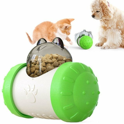Dog Cat Toy Pet Tumbler Slow Food Leaking Ball Swing Leaking Food Toy