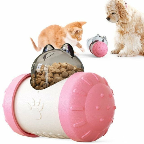 Dog Cat Toy Pet Tumbler Slow Food Leaking Ball Swing Leaking Food Toy