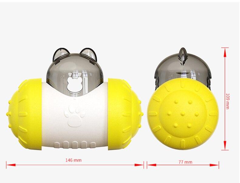 Dog Cat Toy Pet Tumbler Slow Food Leaking Ball Swing Leaking Food Toy