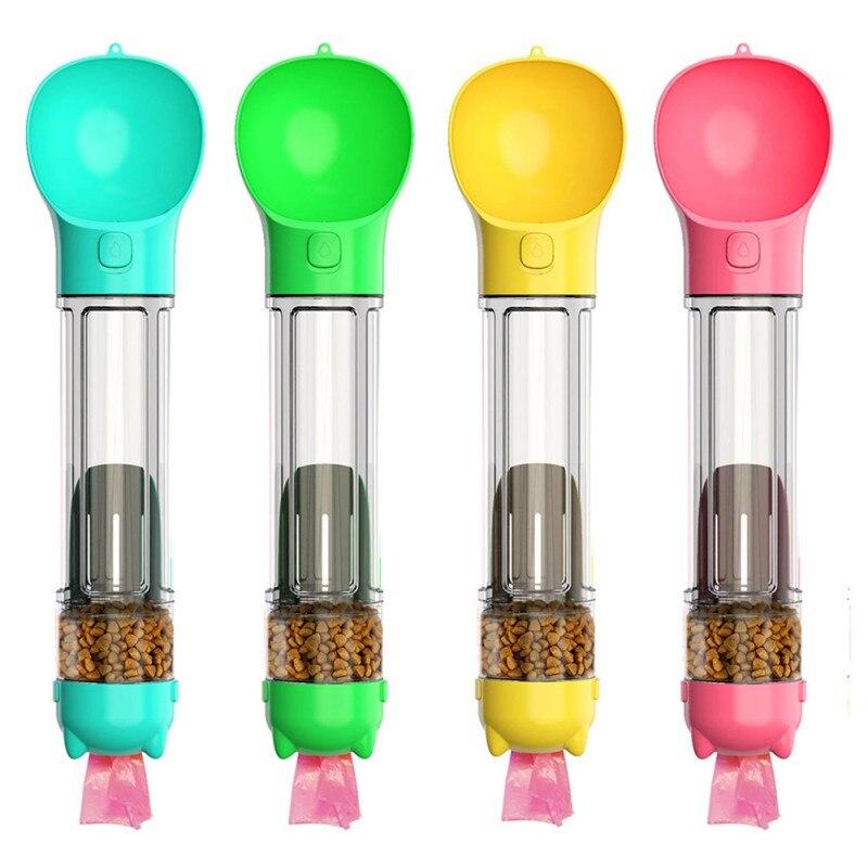 Portable Pet Dog Water Bottle Feeder Bowl Water Food Bottle Pets
